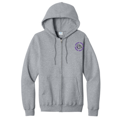 Queen Creek Bulldog Bands Purple Circle Full Zip Hoodie  Thumbnail