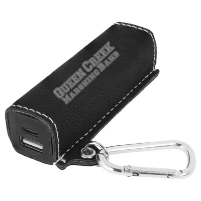 Leatherette 2200 mAh Power Bank with USB-C Cord  Thumbnail